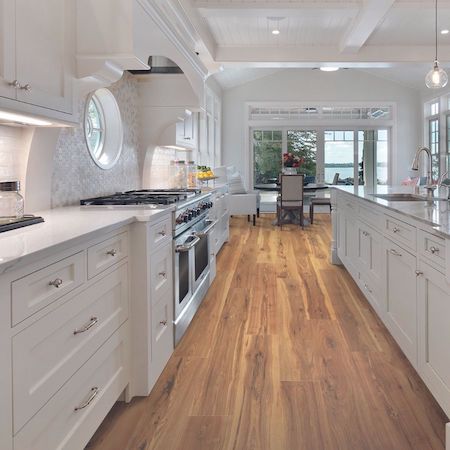 white kitchen cabinets in a NH kitchen